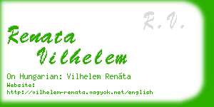 renata vilhelem business card