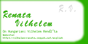 renata vilhelem business card